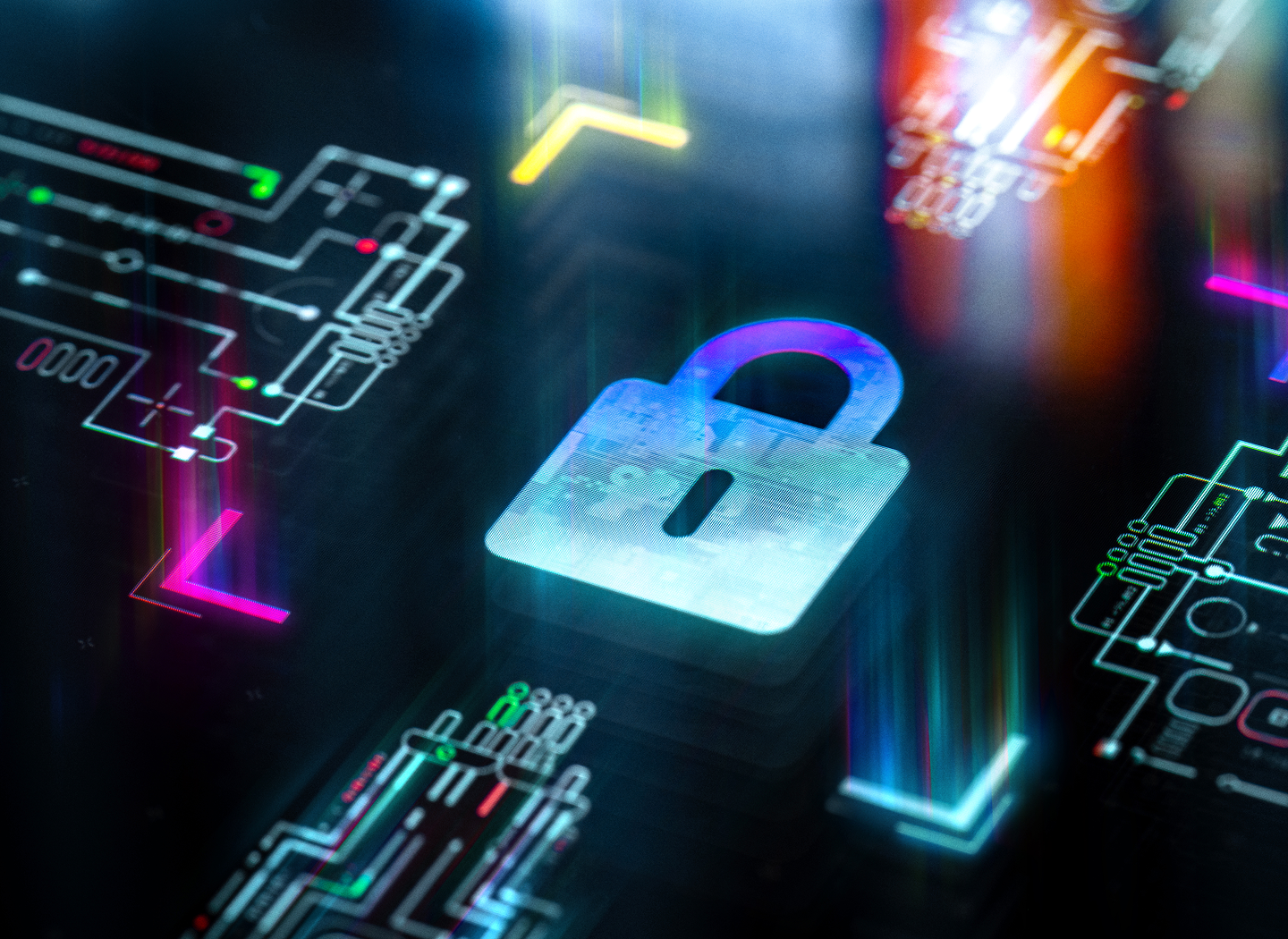 Secure digital network illustration